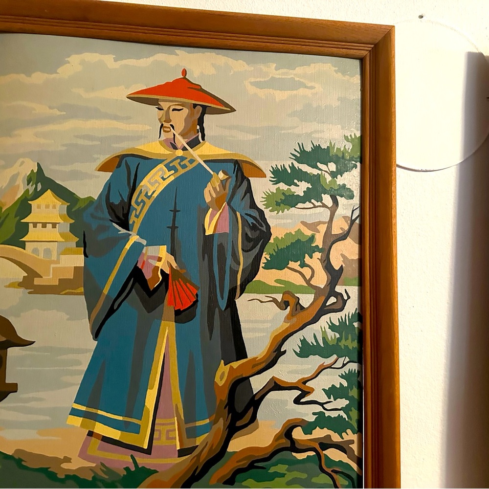 Vintage paint by numbers. Great 60’s wood frames. Incredible colors!